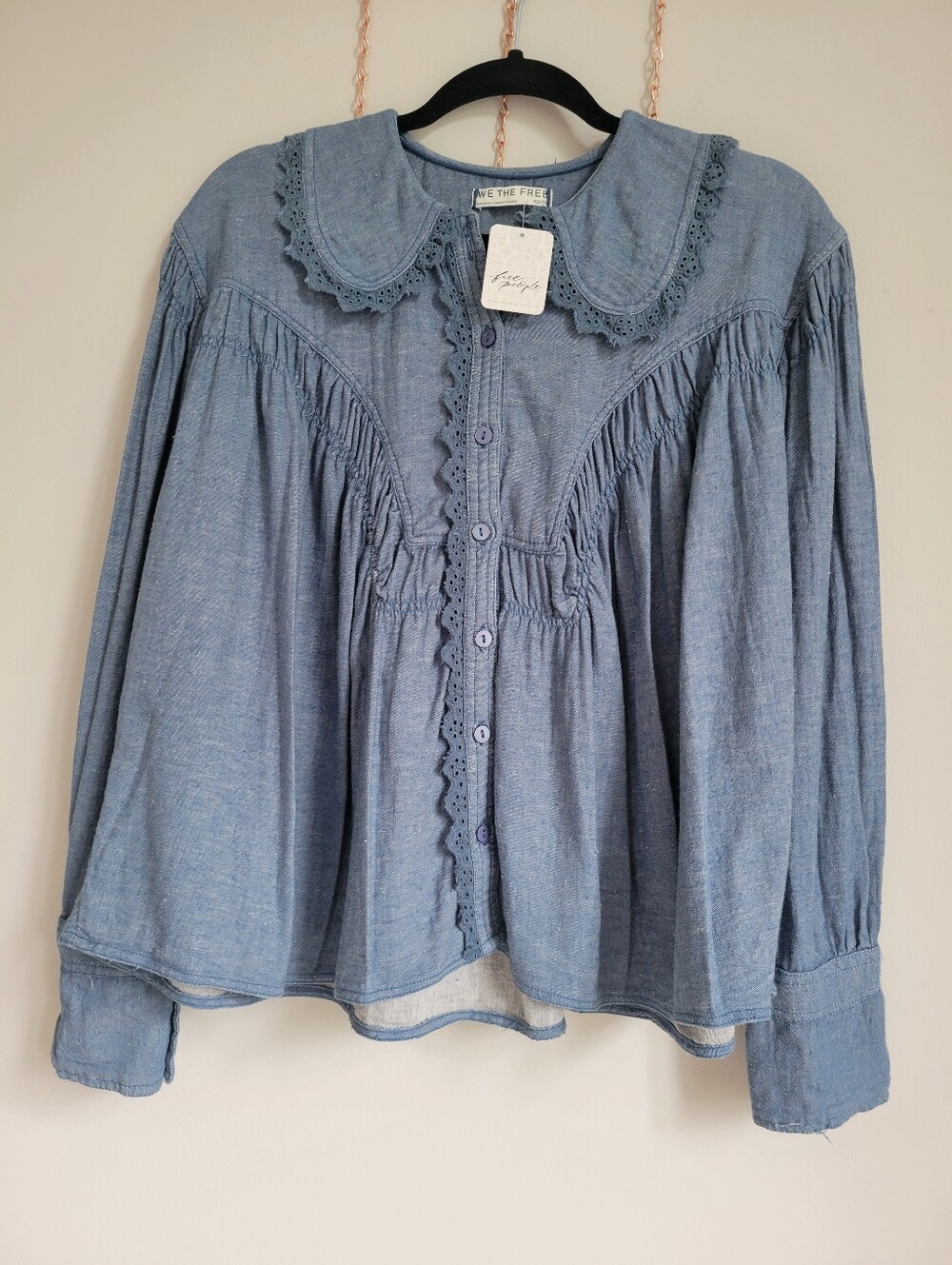 We The Free Baby Blues Shirt Size XS